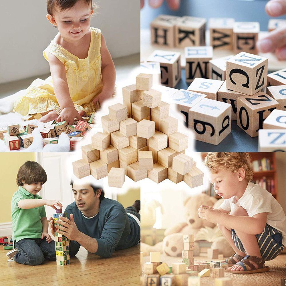 Khối Gỗ Cứng Hình Chữ Cái / Số Đếm Ngược DIY