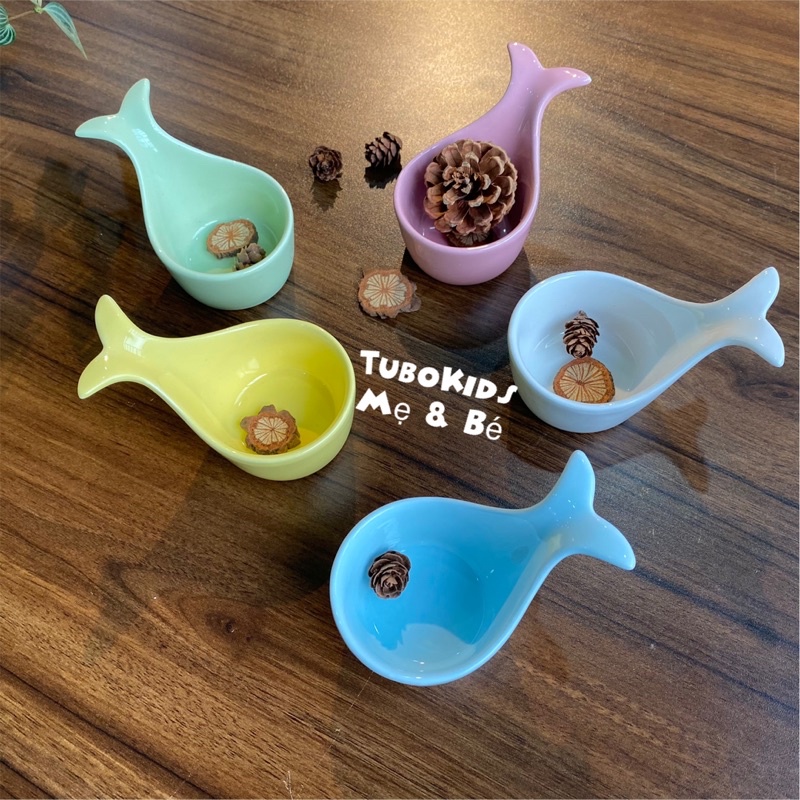 Chén sứ ăn dặm kiểu Nhật đủ màu sắc, hình thù cho bé ăn dặm