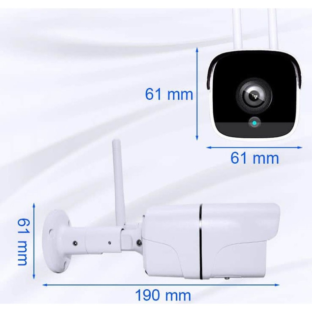 Camera IP WIFI ngoài trời 2.0MP X5800 chống nước chống bụi dùng app Yoosee