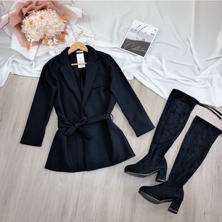 Áo Khoác Vest dài dây cột