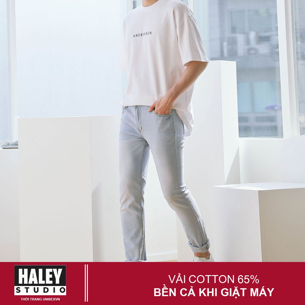Áo Thun Unisex Tay Lỡ Form Rộng Nam Nữ Anderson vải cotton phong cách Hàn Quốc TN579 Haley | WebRaoVat - webraovat.net.vn