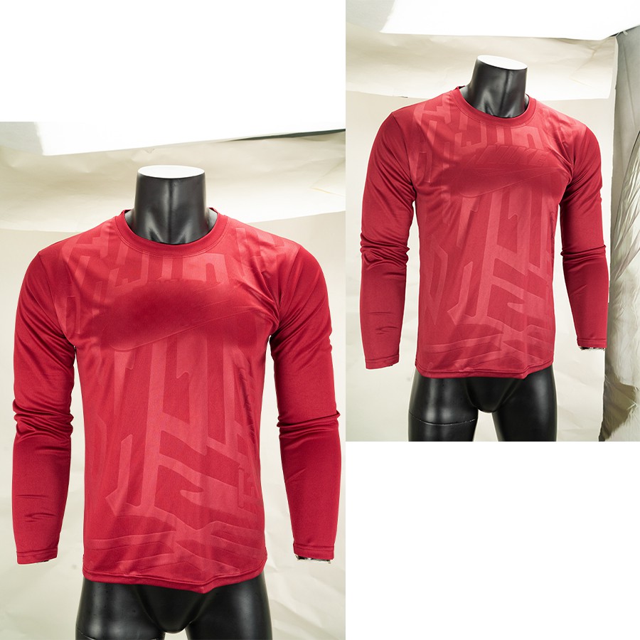 Áo thun nam tay dài, áo giữ nhiệt nam thun lạnh cổ tròn thể thao đẹp cao cấp dập vân VN21F | BigBuy360 - bigbuy360.vn