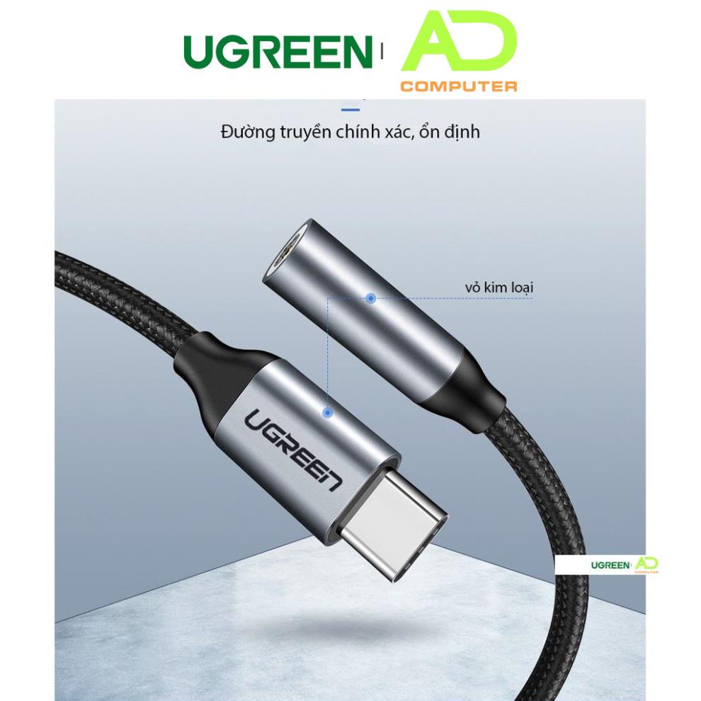 Cáp chuyển đổi USB type C sang 3.5mm UGREEN AV142 AV153 - không sử dụng chip