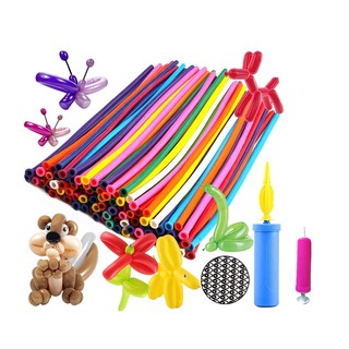 Combo 100 vỏ bóng bay giun đủ màu vặn nghệ thuật hàng Thái Lan đẹp