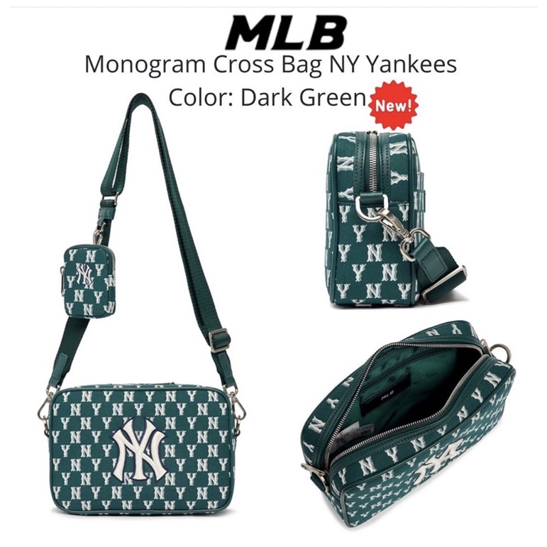 Túi MLB monogram xanh rêu CAM KẾT CHÍNH HÃNG