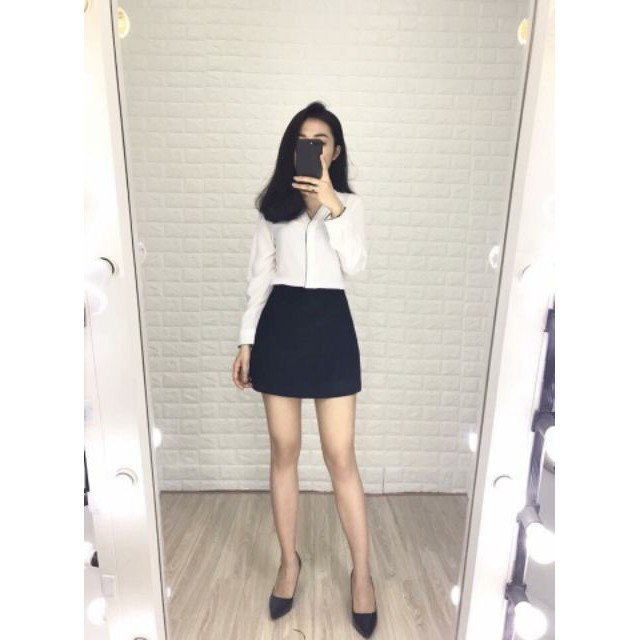 Sơ mi cổ tàu khoét V xinh xắn | BigBuy360 - bigbuy360.vn