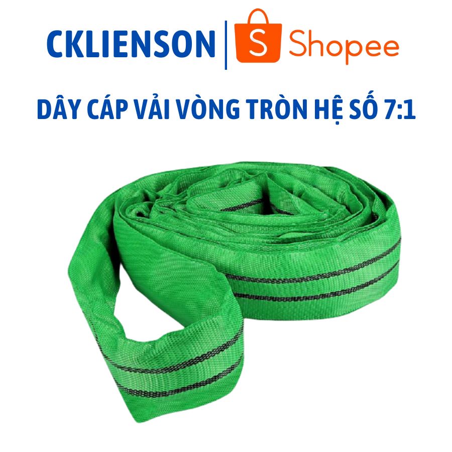 Dây Cáp Vải Cẩu Hàng bản tròn 2 tấn 2 mét đến 5 Mét hệ số 7 : 1 - Cơ Khí Liên Sơn