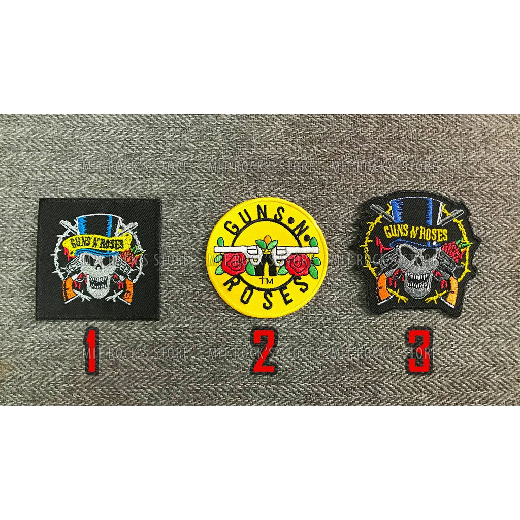Patch Guns n Roses - Hình ủi lên Quần, áo, ba lô, túi, nón…Hàng Thái Lan, đường chỉ may dày, xịn và đẹp.