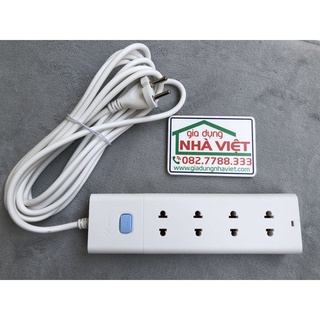 Ổ cắm điện kéo dài 4 ổ 2 chân chống cháy Gongniu Bull V1040 10A 2500W