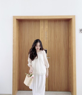 Chân váy lụa dáng suông thiết kế Ma Vie