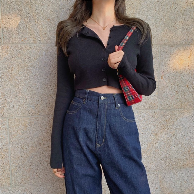 Áo croptop dài tay -- 𝑳𝒆𝒕𝒊𝒕𝒊𝒂 𝑪𝒓𝒐𝒑𝒕𝒐𝒑 Chất liệu thun cotton co dãn 4 chiều-Áo croptop tay khoét khuỷ tay, chất liệu thun