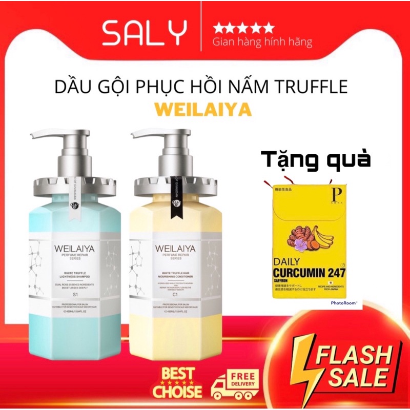 Dầu Gội Phục Hồi Đa Tầng Nấm Truffle Weilaiya 450ml [ÁP MÃ GIẢM 100K]