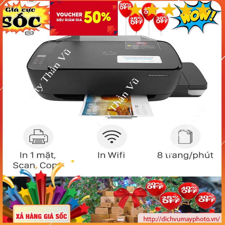 Máy in phun màu đa năng HP INK TANK 415 hàng mới chất lượng giá rẻ có bảo hành 12 tháng