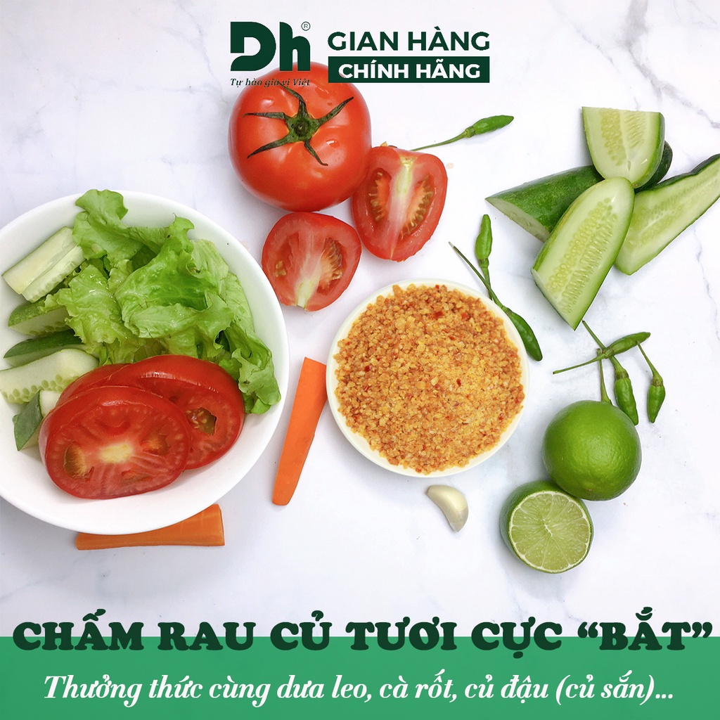 Muối ớt hột DH Foods gia vị chấm hoa quả chế biến thực phẩm loại 1 thơm ngon 65/120gr - DHMTN49