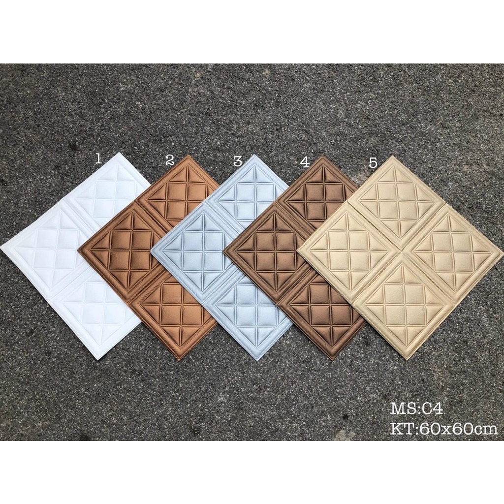 Xốp dán tường 3D giả da hoa văn dày 5mm Đẹp