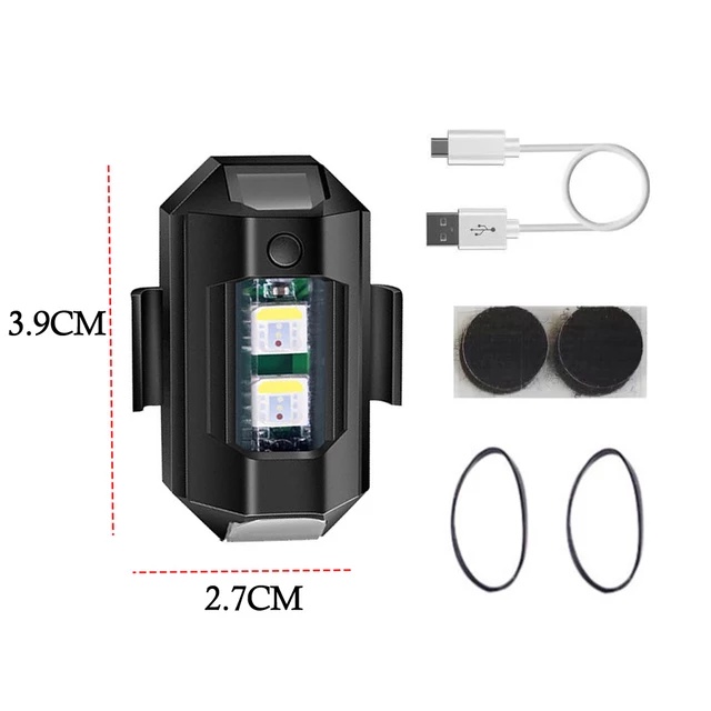 Đèn Nháy Cảnh Báo Ban Đêm- Giao hàng Nhanh - 32 chế độ Nhấp Nháy + 7 màu