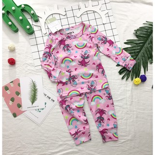 Combo 3 bộ thun bé gái dài tay