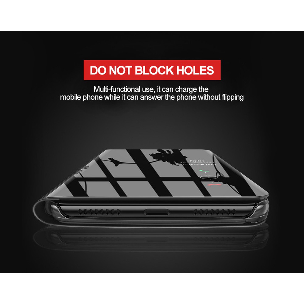 Bao da tráng gương sang trọng cho iPhone 11 Pro XR XS Max X 6 6S 7 8 Plus