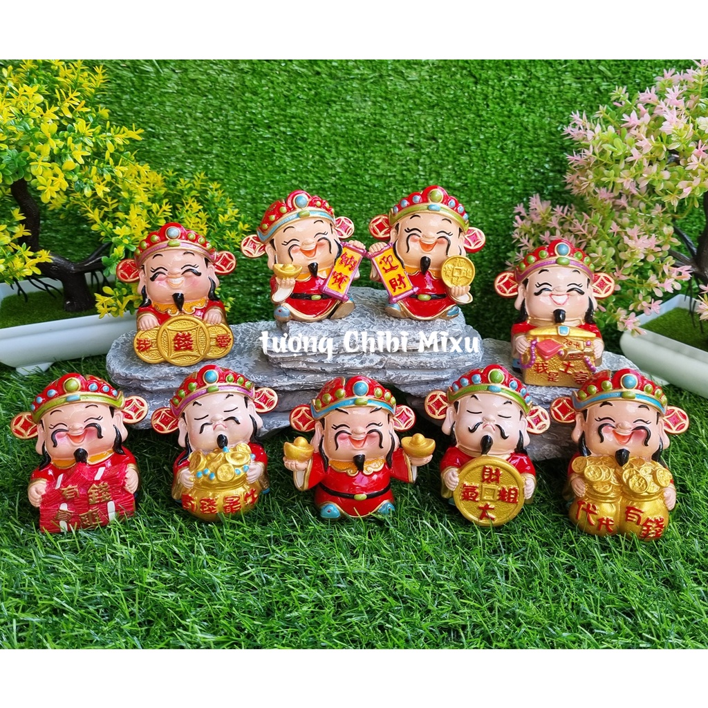 09 mẫu tượng chibi Thần Tài 7cm may mắn