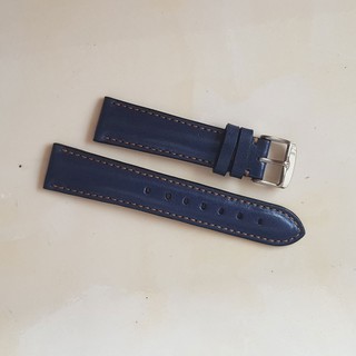 Dây đồng hồ nam - da bò thật - đồ da thủ công - màu xanh navy bv0071
