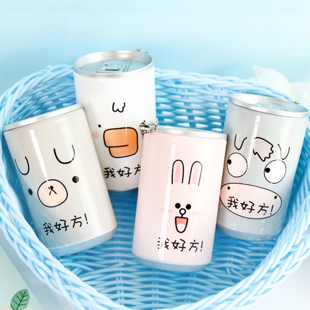 Khăn ướt mini dạng lon hình dễ thương hộp 30 miếng tiện dụng, Khăn ướt lon nước nhỏ gọn, siêu tiện lợi và vệ sinh