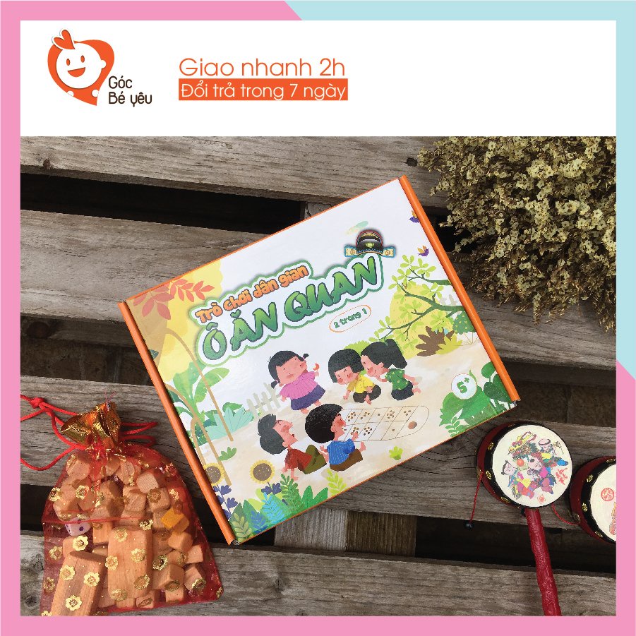 Bộ trò chơi Ô ăn quan viên gỗ - Đi tìm kho báu - 2 mặt chơi 3020