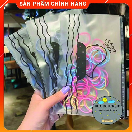 Combo 100 dây thun cột tóc ULA BOUTIQUE bền đẹp có túi đựng xinh xắn