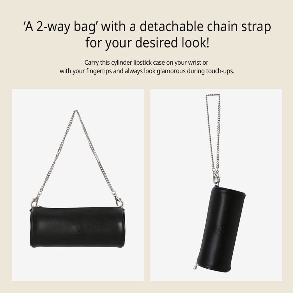 Túi 3CE đựng mỹ phẩm son môi cỡ nhỏ kèm dây đeo 16 x 6.5 x 6.5cm