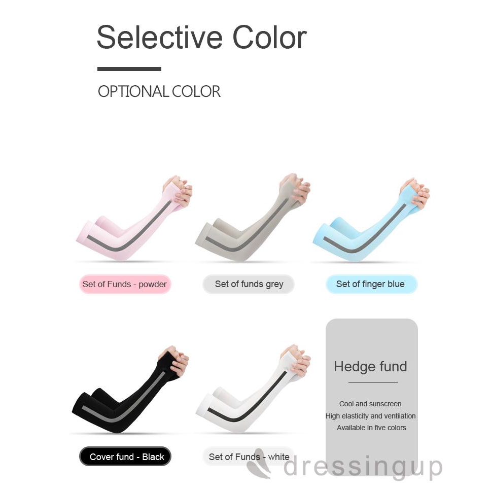 Ống Tay Áo Dài Bằng Lụa Chống Nắng Cho Các Hoạt Động Ngoài Trời