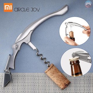 Ê Xiaomi Youpin Circle Joy Stainless Steel Wine Opener Multifunctional Bottle Opener Professional Portable Screw Bottle Beer Openers Accessories Tool Sommelier Corkscrew
