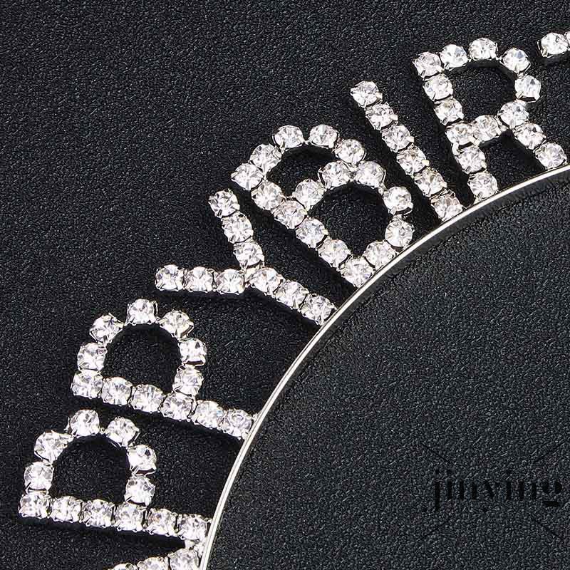 GETNOIVAS ❤S Wind Children's Crown Headdress Princess Girl Crown Headband Cute Letter Crown Crystal Birthday P