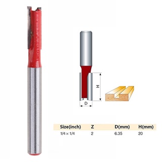 Mũi Phay Gỗ Thẳng 1/4" Chất Lượng Cao
