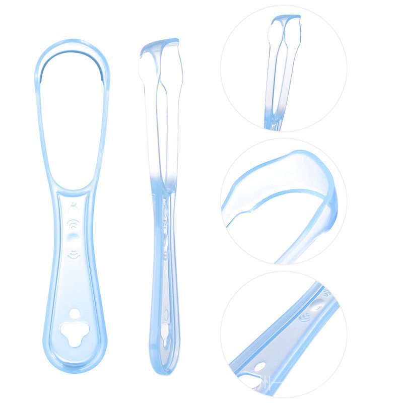 Dụng cụ cạo lưỡi làm sạch bằng silicone có tay cầm dành cho người lớn