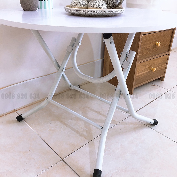 Bàn tròn FREESHIP Bàn trà đường kính 60cm - Bàn ăn gấp gọn  - Bàn cafe decor nhà cửa xinh xắn