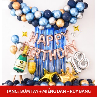 Set trang trí sinh nhật bóng nhũ siêu đẹp