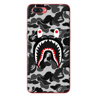 Ốp Lưng Oppo A3S - Bape Xám Đen