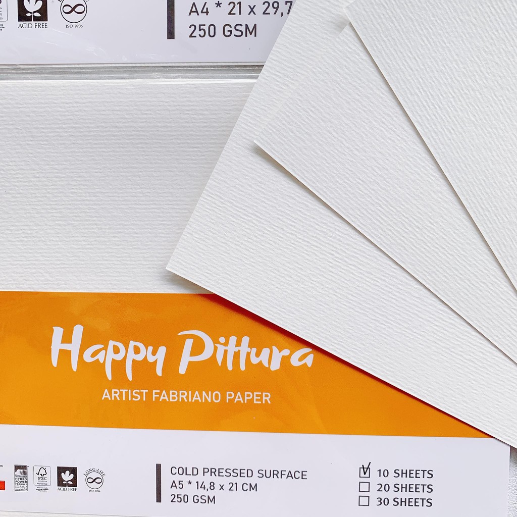 Giấy Vẽ Màu Nước Happy Pittura - 250gsm