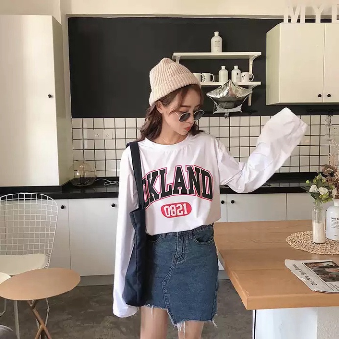 Áo thun dài tay OKland cotton 4 chiều freesize dưới 70kg rẻ đẹp - Hàng nhập khẩu - Áo Phông tay dài form rộng unisex | BigBuy360 - bigbuy360.vn