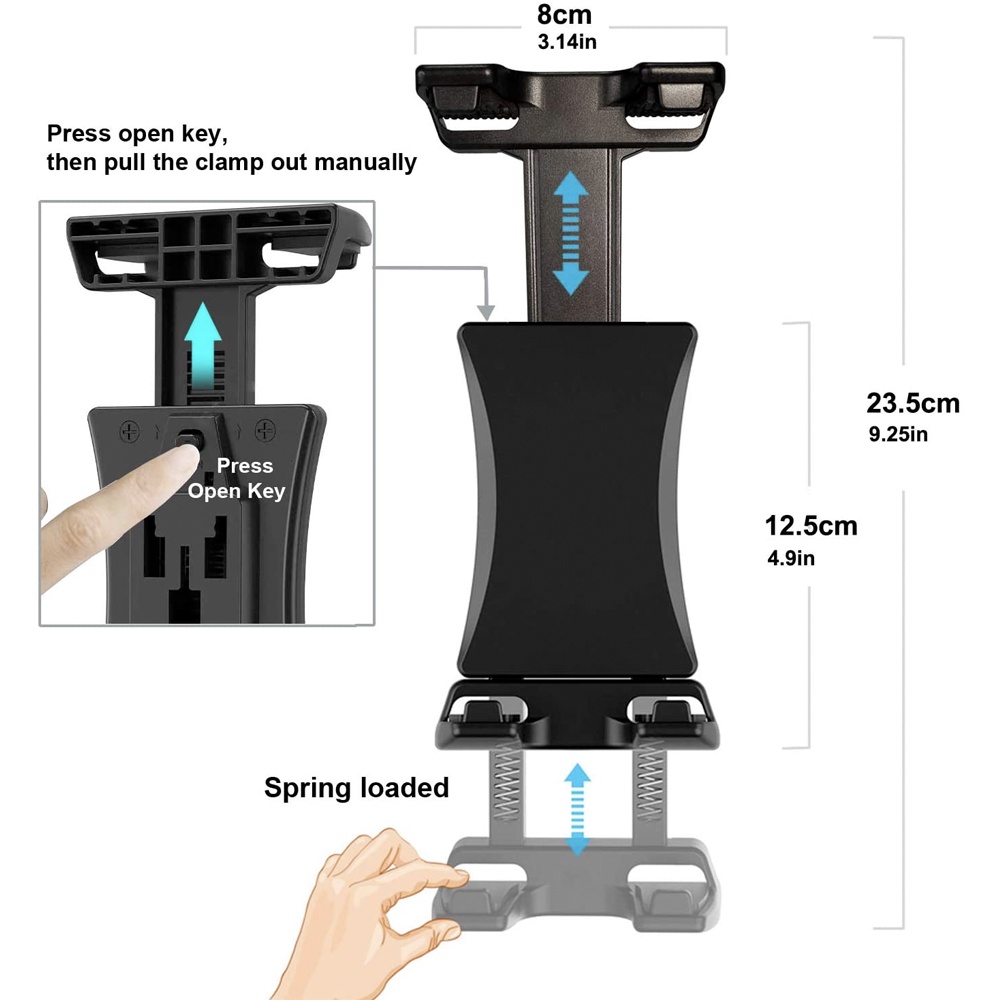 Giá Đỡ MáY TíNh BảNg 2 Trong 1 Xoay 360 Độ° Giá Đỡ Máy Tính Bảng Có Thể Xoay Điều Chỉnh Cho iPad Pro 12.9 Mini Xiaomi Huawei
