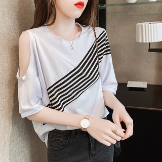 Áo Cánh Dơi Tay Lỡ Hở Vai Đính Đá Thời Trang Cho Nữ