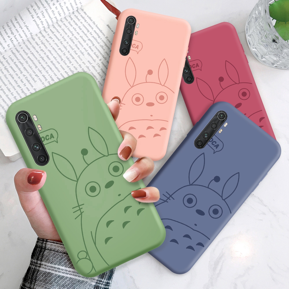 Xiaomi note 10 lite Pro Xiomi For Liquid Silicone Phone Case Tonari no Totoro  Ghibli Miyazaki Hayao Cartoon Ốp lưng điện thoại Bao mềm In Hình cho