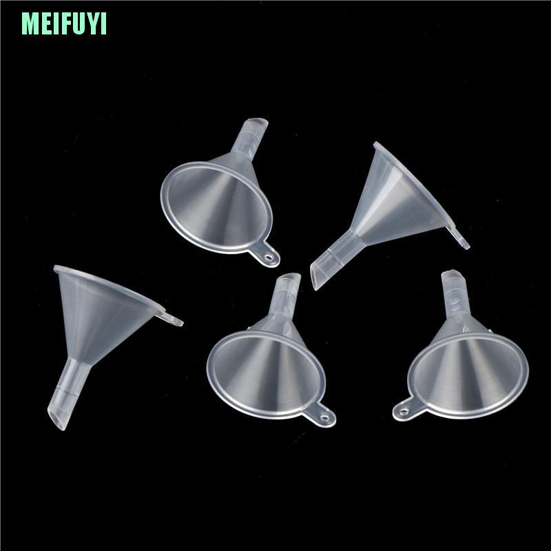 Set 10 phễu nhựa mini trong suốt tiện dụng cho nhà bếp