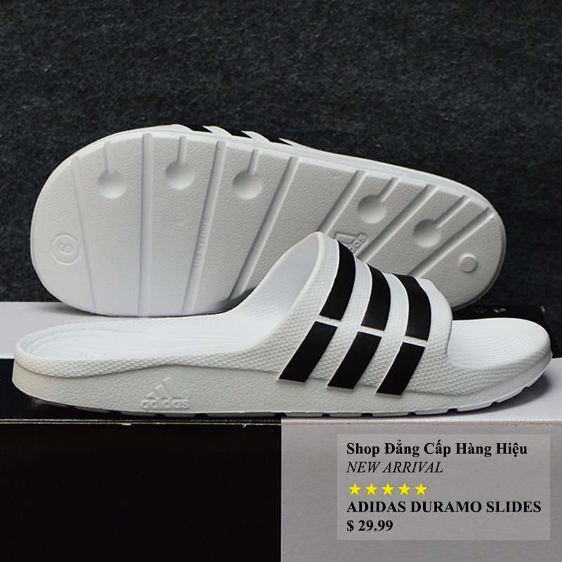 Adidas Duramo màu trắng sọc đen