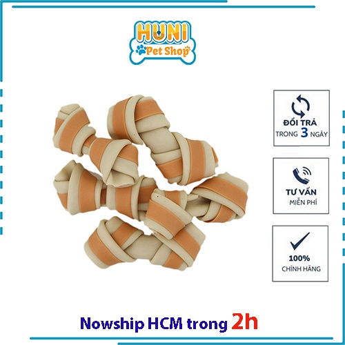 XƯƠNG GẶM DA THỰC VẬT HƯƠNG SỮA DINH DƯỠNG DÀNH CHO CHÓ CƯNG 10 XƯƠNG DOGGY MAN- Huni petshop