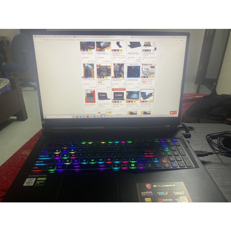 Laptop Msi GL75 Leopard / i5 10th / gtx 1650 ti / 17.3 inch / ram8gb | BigBuy360 - bigbuy360.vn