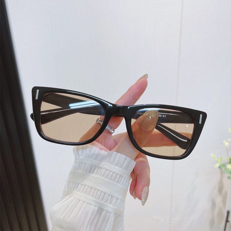 Kính Mát Gọng Vuông Màu Vàng Phong Cách Hip Hop Sang Trọng Thời Trang Cho Nam Và Nữ