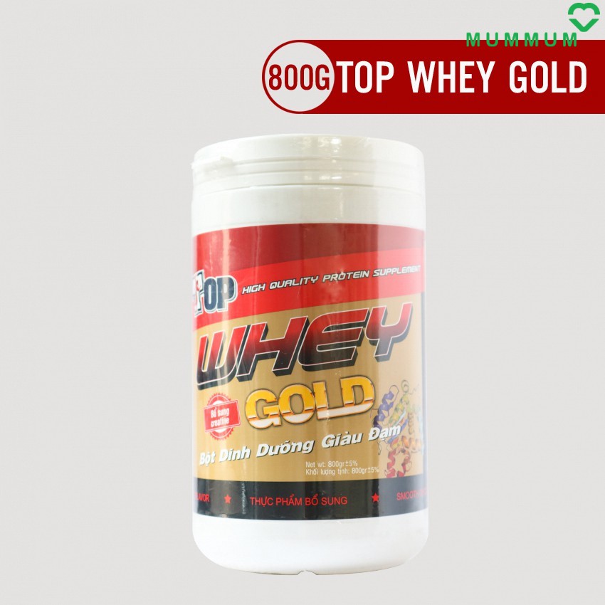 Sữa Bột Top Whey Gold 800g dinh dưỡng giàu đạm