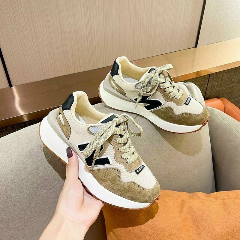 Giày Thể Thao Nữ Chữ N Da Lộn Siêu Hot