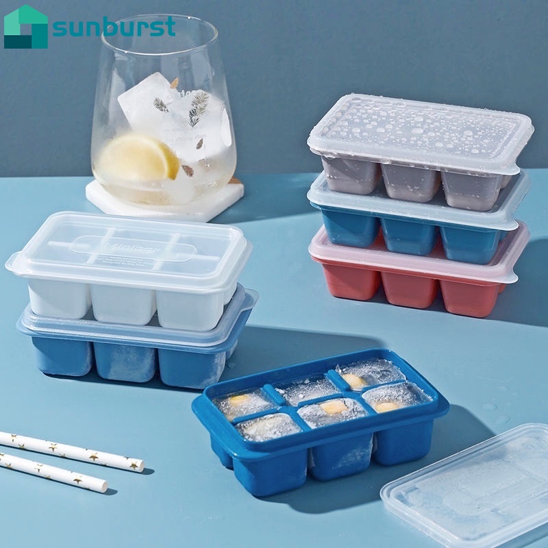 Khuôn Silicone Làm Đá Viên Có Nắp Đậy Tiện Lợi