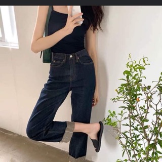 Quần bò gấu gập